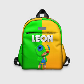 Детский рюкзак 3D с принтом BRAWL STARS LEON в городе Новоалтайск, 100% полиэстер | лямки с регулируемой длиной, сверху петелька, чтобы рюкзак можно было повесить на вешалку. Основное отделение закрывается на молнию, как и внешний карман. Внутри дополнительный карман. По бокам два дополнительных кармашка | brawl stars | bull | colt | crow | leon | stars | берли | бо | брок | ворон | джесси | динамайк | дэррил | кольт | леон | мортис | нита | пайпер | пенни | поко | пэм | рикошет | спайк | фрэнк | шелли | эль примо