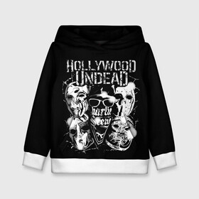 Детская толстовка 3D с принтом Hollywood Undead в городе Новоалтайск, 100% полиэстер | двухслойный капюшон со шнурком для регулировки, мягкие манжеты на рукавах и по низу толстовки, спереди карман-кенгуру с мягким внутренним слоем | charlie scene | danny | funny man | hollywood undead | hu | j dog | johnny 3 tears | голливудская нежить | голубь | голубь с гранатой | граната | ню метал | рэп метал | рэп рок
