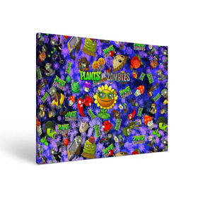 Холст прямоугольный с принтом Plants vs Zombies в городе Новоалтайск, 100% ПВХ |  | Тематика изображения на принте: plant | zombies | зомби | растения | растения против зомби