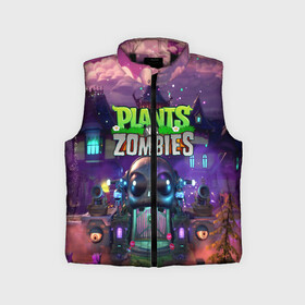 Детский жилет утепленный 3D с принтом PLANTS VS ZOMBIES в городе Новоалтайск,  |  | garden warfare | pl | plants | plants vs. zombies | plants vs. zombies: garden warfare | popcap | zombies | кактус | картошка | подсолнух | растения против зомби | сад
