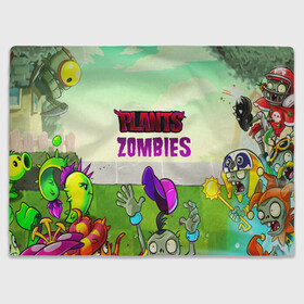 Плед 3D с принтом PLANTS VS ZOMBIES в городе Новоалтайск, 100% полиэстер | закругленные углы, все края обработаны. Ткань не мнется и не растягивается | garden warfare | pl | plants | plants vs. zombies | plants vs. zombies: garden warfare | popcap | zombies | кактус | картошка | подсолнух | растения против зомби | сад