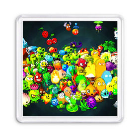 Магнит 55*55 с принтом Plants vs. Zombies в городе Новоалтайск, Пластик | Размер: 65*65 мм; Размер печати: 55*55 мм | Тематика изображения на принте: garden warfare | pl | plants | plants vs. zombies | plants vs. zombies: garden warfare | popcap | zombies | кактус | картошка | подсолнух | растения против зомби | сад