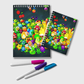 Блокнот с принтом Plants vs Zombies в городе Новоалтайск, 100% бумага | 48 листов, плотность листов — 60 г/м2, плотность картонной обложки — 250 г/м2. Листы скреплены удобной пружинной спиралью. Цвет линий — светло-серый
 | Тематика изображения на принте: garden warfare | pl | plants | plants vs. zombies | plants vs. zombies: garden warfare | popcap | zombies | кактус | картошка | подсолнух | растения против зомби | сад