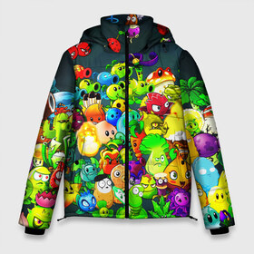 Мужская зимняя куртка 3D с принтом Plants vs Zombies в городе Новоалтайск, верх — 100% полиэстер; подкладка — 100% полиэстер; утеплитель — 100% полиэстер | длина ниже бедра, свободный силуэт Оверсайз. Есть воротник-стойка, отстегивающийся капюшон и ветрозащитная планка. 

Боковые карманы с листочкой на кнопках и внутренний карман на молнии. | garden warfare | pl | plants | plants vs. zombies | plants vs. zombies: garden warfare | popcap | zombies | кактус | картошка | подсолнух | растения против зомби | сад