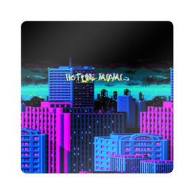 Магнит виниловый Квадрат с принтом HOTLINE MIAMI 2 в городе Новоалтайск, полимерный материал с магнитным слоем | размер 9*9 см, закругленные углы | Тематика изображения на принте: abstraction games | dennaton games | devolver digital | game | hotline miami | hotline miami 2: wrong number | retrowave | synthwave | мотель | мотель майами