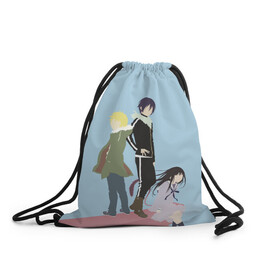 Рюкзак-мешок 3D с принтом Yato, Yukine & Hiyori в городе Новоалтайск, 100% полиэстер | плотность ткани — 200 г/м2, размер — 35 х 45 см; лямки — толстые шнурки, застежка на шнуровке, без карманов и подкладки | ghost | god of calamity | hiyori | iki | noragami | shinki | yato | yatogami | yukine | бездомный бог | бог бедствия | ики | призрак | секки | хиёри | шинки | юки | юкине | юкинэ | ято