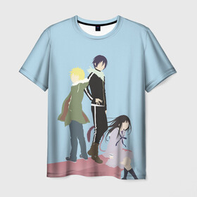 Мужская футболка 3D с принтом Yato, Yukine & Hiyori в городе Новоалтайск, 100% полиэфир | прямой крой, круглый вырез горловины, длина до линии бедер | ghost | god of calamity | hiyori | iki | noragami | shinki | yato | yatogami | yukine | бездомный бог | бог бедствия | ики | призрак | секки | хиёри | шинки | юки | юкине | юкинэ | ято