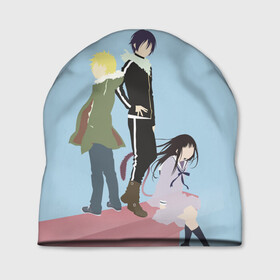 Шапка 3D с принтом Yato, Yukine & Hiyori в городе Новоалтайск, 100% полиэстер | универсальный размер, печать по всей поверхности изделия | ghost | god of calamity | hiyori | iki | noragami | shinki | yato | yatogami | yukine | бездомный бог | бог бедствия | ики | призрак | секки | хиёри | шинки | юки | юкине | юкинэ | ято