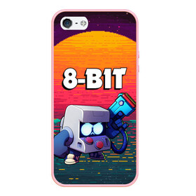 Чехол для iPhone 5/5S матовый с принтом BRAWL STARS 8-BIT PIXEL ART в городе Новоалтайск, Силикон | Область печати: задняя сторона чехла, без боковых панелей | Тематика изображения на принте: 8 bit | 8 бит. | 8bit | 8бит | android | brawl stars | colt | crow | games | leon | penny | poco | shelly | spike | wanted | брав | бравл старс | звезды | игры | мобильные игры | старс