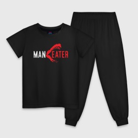 Детская пижама хлопок с принтом Maneater в городе Новоалтайск, 100% хлопок |  брюки и футболка прямого кроя, без карманов, на брюках мягкая резинка на поясе и по низу штанин
 | fish | maneater | megalodon | monster | ocean | predator | sea | shark | water | акула | акулы | вода | водный | людоед | людоеды | мегалодон | монстр | море | океан | охотник | рыба | хищник