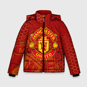 Зимняя куртка для мальчиков 3D с принтом МАНЧЕСТЕР ЮНАЙТЕД FCMU MANCHESTER UNITED в городе Новоалтайск, ткань верха — 100% полиэстер; подклад — 100% полиэстер, утеплитель — 100% полиэстер | длина ниже бедра, удлиненная спинка, воротник стойка и отстегивающийся капюшон. Есть боковые карманы с листочкой на кнопках, утяжки по низу изделия и внутренний карман на молнии. 

Предусмотрены светоотражающий принт на спинке, радужный светоотражающий элемент на пуллере молнии и на резинке для утяжки | fc | fcmu | football | football club | manchester united | red devils | sport | красные дьяволы | манчестер юнайтед | спорт | фк | фкмю | футбол | футбольный клуб