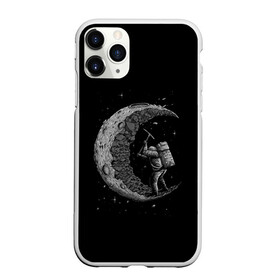Чехол для iPhone 11 Pro Max матовый с принтом Лунокоп в городе Новоалтайск, Силикон |  | cat | galaxy | moon | nasa | space | вселенная | галактика | звезды | космонавт | космос | луна | наса | скафандр