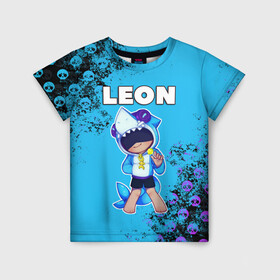 Детская футболка 3D с принтом Brawl Stars LEON в городе Новоалтайск, 100% гипоаллергенный полиэфир | прямой крой, круглый вырез горловины, длина до линии бедер, чуть спущенное плечо, ткань немного тянется | brawl | brawl stars | crow | leon | stars | бравл | бравл старс | браво старс | игра | компьютерная | кров | леон | онлайн | старс