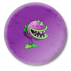 Значок с принтом Plants vs. Zombies в городе Новоалтайск,  металл | круглая форма, металлическая застежка в виде булавки | plants vs. zombies | зомби | игра | компьютерная игра | против | растения | растения против зомби