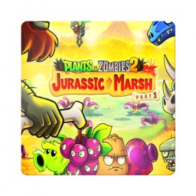 Магнит виниловый Квадрат с принтом plants.vs zombies 2 в городе Новоалтайск, полимерный материал с магнитным слоем | размер 9*9 см, закругленные углы | Тематика изображения на принте: garden warfare | plants | plants vs. zombies | plants vs. zombies: garden warfare | popcap | zombies | кактус | картошка | подсолнух | растения против зомби | сад