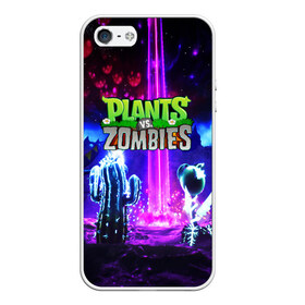 Чехол для iPhone 5/5S матовый с принтом PLANTS VS ZOMBIES в городе Новоалтайск, Силикон | Область печати: задняя сторона чехла, без боковых панелей | garden warfare | plants | plants vs. zombies | plants vs. zombies: garden warfare | popcap | zombies | кактус | картошка | подсолнух | растения против зомби | сад