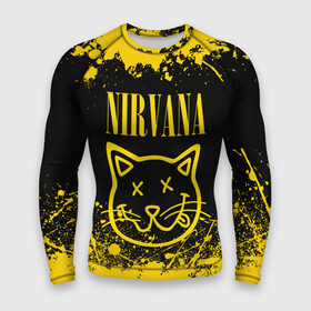 Мужской рашгард 3D с принтом NIRVANA в городе Новоалтайск,  |  | nirvana | smile | курт кобейн | нирвана | смайл