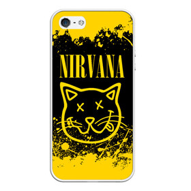 Чехол для iPhone 5/5S матовый с принтом NIRVANA в городе Новоалтайск, Силикон | Область печати: задняя сторона чехла, без боковых панелей | nirvana | smile | курт кобейн | нирвана | смайл