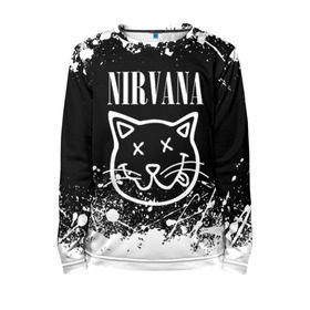 Детский лонгслив 3D с принтом NIRVANA в городе Новоалтайск, 100% полиэстер | длинные рукава, круглый вырез горловины, полуприлегающий силуэт
 | nirvana | smile | курт кобейн | нирвана | смайл