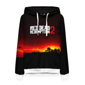 Женская толстовка 3D с принтом RDR 2 в городе Новоалтайск, 100% полиэстер  | двухслойный капюшон со шнурком для регулировки, мягкие манжеты на рукавах и по низу толстовки, спереди карман-кенгуру с мягким внутренним слоем. | arthur morgan | cowboy | online | red dead online | red dead redemption 2 | rockstar games | wild west | артур морган | бандит | вестерн | винтовка | дикий запад | ковбой | рокстар