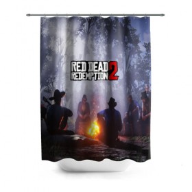 Штора 3D для ванной с принтом RDR PC в городе Новоалтайск, 100% полиэстер | плотность материала — 100 г/м2. Стандартный размер — 146 см х 180 см. По верхнему краю — пластиковые люверсы для креплений. В комплекте 10 пластиковых колец | arthur morgan | cowboy | online | red dead online | red dead redemption 2 | rockstar games | wild west | артур морган | бандит | вестерн | винтовка | дикий запад | ковбой | рокстар