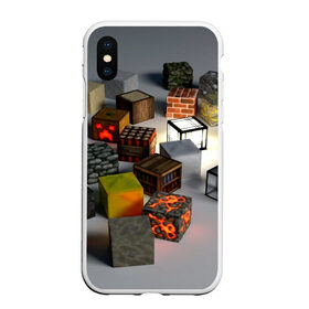 Чехол для iPhone XS Max матовый с принтом MINECRAFT BLOX в городе Новоалтайск, Силикон | Область печати: задняя сторона чехла, без боковых панелей | craft | creeper | dungeon | dungeons | earth | game | logo | mine | minecraft | mobile | online | дунгеонс | земля | зомби | игра | крипер | лого | майкрафт | майнкрафт | мобайл | онлайн | подземелье | подземелья