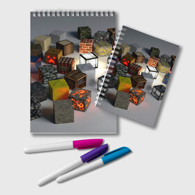 Блокнот с принтом MINECRAFT BLOX в городе Новоалтайск, 100% бумага | 48 листов, плотность листов — 60 г/м2, плотность картонной обложки — 250 г/м2. Листы скреплены удобной пружинной спиралью. Цвет линий — светло-серый
 | Тематика изображения на принте: craft | creeper | dungeon | dungeons | earth | game | logo | mine | minecraft | mobile | online | дунгеонс | земля | зомби | игра | крипер | лого | майкрафт | майнкрафт | мобайл | онлайн | подземелье | подземелья