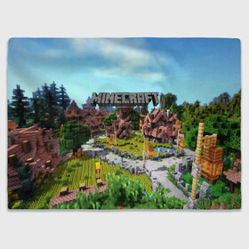 Плед 3D с принтом MINECRAFT WORLD в городе Новоалтайск, 100% полиэстер | закругленные углы, все края обработаны. Ткань не мнется и не растягивается | Тематика изображения на принте: craft | creeper | dungeon | dungeons | earth | game | logo | mine | minecraft | mobile | online | дунгеонс | земля | зомби | игра | крипер | лого | майкрафт | майнкрафт | мобайл | онлайн | подземелье | подземелья