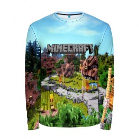Мужской лонгслив 3D с принтом MINECRAFT WORLD в городе Новоалтайск, 100% полиэстер | длинные рукава, круглый вырез горловины, полуприлегающий силуэт | craft | creeper | dungeon | dungeons | earth | game | logo | mine | minecraft | mobile | online | дунгеонс | земля | зомби | игра | крипер | лого | майкрафт | майнкрафт | мобайл | онлайн | подземелье | подземелья