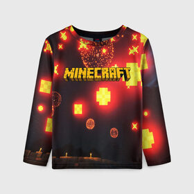 Детский лонгслив 3D с принтом MINECRAFT в городе Новоалтайск, 100% полиэстер | длинные рукава, круглый вырез горловины, полуприлегающий силуэт
 | craft | creeper | dungeon | dungeons | earth | game | logo | mine | minecraft | mobile | online | дунгеонс | земля | зомби | игра | крипер | лого | майкрафт | майнкрафт | мобайл | онлайн | подземелье | подземелья