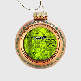 Стеклянный ёлочный шар с принтом The Prodigy в городе Новоалтайск, Стекло | Диаметр: 80 мм | Тематика изображения на принте: the prodigy