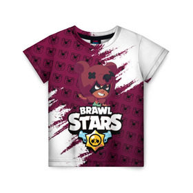Детская футболка 3D с принтом BRAWL STARS NITA в городе Новоалтайск, 100% гипоаллергенный полиэфир | прямой крой, круглый вырез горловины, длина до линии бедер, чуть спущенное плечо, ткань немного тянется | 8 bit | 8 бит. | 8bit | 8бит | android | brawl stars | colt | crow | games | leon | penny | poco | shelly | spike | брав | бравл старс | звезды | игры | мобильные игры | нита | старс