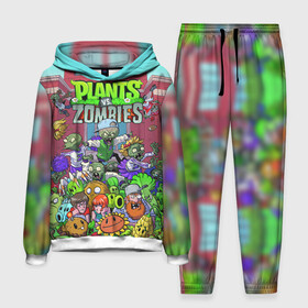 Мужской костюм 3D (с толстовкой) с принтом PLANTS VS ZOMBIES в городе Новоалтайск,  |  | Тематика изображения на принте: battle | plants | plants vs zombies | pvsz | vs | zombies | растения против зомби
