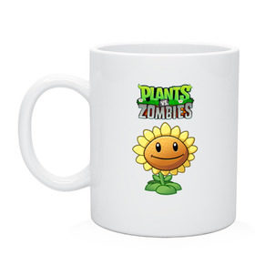 Кружка с принтом PLANTS VS ZOMBIES в городе Новоалтайск, керамика | объем — 330 мл, диаметр — 80 мм. Принт наносится на бока кружки, можно сделать два разных изображения | battle | plants | plants vs zombies | pvsz | vs | zombies | растения против зомби