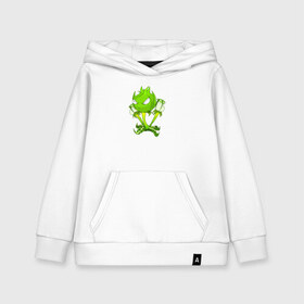 Детская толстовка хлопок с принтом PLANTS VS ZOMBIES в городе Новоалтайск, 100% хлопок | Круглый горловой вырез, эластичные манжеты, пояс, капюшен | Тематика изображения на принте: battle | plants | plants vs zombies | pvsz | vs | zombies | растения против зомби