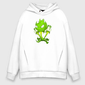 Мужское худи Oversize хлопок с принтом PLANTS VS ZOMBIES в городе Новоалтайск, френч-терри — 70% хлопок, 30% полиэстер. Мягкий теплый начес внутри —100% хлопок | боковые карманы, эластичные манжеты и нижняя кромка, капюшон на магнитной кнопке | battle | plants | plants vs zombies | pvsz | vs | zombies | растения против зомби