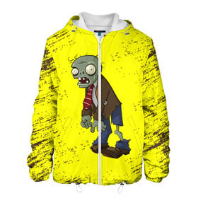 Мужская куртка 3D с принтом Plants vs. Zombies в городе Новоалтайск, ткань верха — 100% полиэстер, подклад — флис | прямой крой, подол и капюшон оформлены резинкой с фиксаторами, два кармана без застежек по бокам, один большой потайной карман на груди. Карман на груди застегивается на липучку | plants vs. zombies | зомби | игра | компьютерная игра | против | растения | растения против зомби