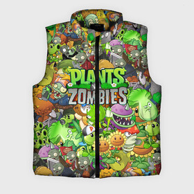 Мужской жилет утепленный 3D с принтом PLANTS VS ZOMBIES в городе Новоалтайск,  |  | battle | plants | plants vs zombies | pvsz | vs | zombies | растения против зомби