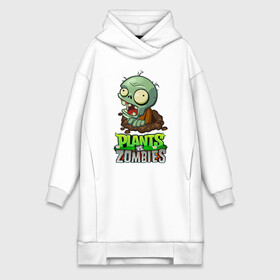 Платье-худи хлопок с принтом Plants vs. Zombies в городе Новоалтайск,  |  | plants vs. zombies | зомби | игра | компьютерная игра | против | растения | растения против зомби
