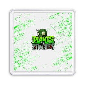 Магнит 55*55 с принтом Plants vs. Zombies в городе Новоалтайск, Пластик | Размер: 65*65 мм; Размер печати: 55*55 мм | Тематика изображения на принте: plants vs. zombies | зомби | игра | компьютерная игра | против | растения | растения против зомби