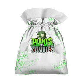Подарочный 3D мешок с принтом Plants vs. Zombies в городе Новоалтайск, 100% полиэстер | Размер: 29*39 см | Тематика изображения на принте: plants vs. zombies | зомби | игра | компьютерная игра | против | растения | растения против зомби