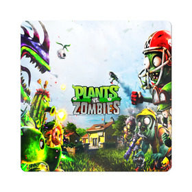 Магнит виниловый Квадрат с принтом PLANTS VS. ZOMBIES в городе Новоалтайск, полимерный материал с магнитным слоем | размер 9*9 см, закругленные углы | Тематика изображения на принте: garden warfare | plants | plants vs. zombies | plants vs. zombies: garden warfare | popcap | zombies | кактус | картошка | подсолнух | растения против зомби | сад