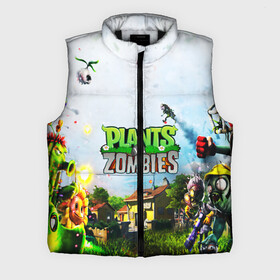 Мужской жилет утепленный 3D с принтом PLANTS VS. ZOMBIES в городе Новоалтайск,  |  | garden warfare | plants | plants vs. zombies | plants vs. zombies: garden warfare | popcap | zombies | кактус | картошка | подсолнух | растения против зомби | сад