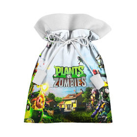 Подарочный 3D мешок с принтом PLANTS VS. ZOMBIES в городе Новоалтайск, 100% полиэстер | Размер: 29*39 см | garden warfare | plants | plants vs. zombies | plants vs. zombies: garden warfare | popcap | zombies | кактус | картошка | подсолнух | растения против зомби | сад