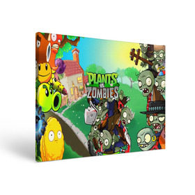 Холст прямоугольный с принтом PLANTS VS. ZOMBIES в городе Новоалтайск, 100% ПВХ |  | Тематика изображения на принте: garden warfare | plants | plants vs. zombies | plants vs. zombies: garden warfare | popcap | zombies | кактус | картошка | подсолнух | растения против зомби | сад