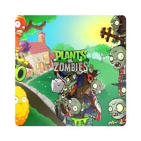 Магнит виниловый Квадрат с принтом PLANTS VS. ZOMBIES в городе Новоалтайск, полимерный материал с магнитным слоем | размер 9*9 см, закругленные углы | Тематика изображения на принте: garden warfare | plants | plants vs. zombies | plants vs. zombies: garden warfare | popcap | zombies | кактус | картошка | подсолнух | растения против зомби | сад