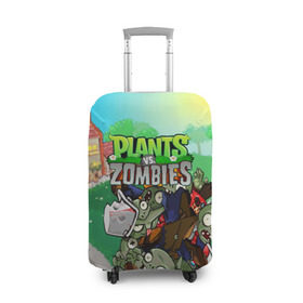 Чехол для чемодана 3D с принтом PLANTS VS. ZOMBIES в городе Новоалтайск, 86% полиэфир, 14% спандекс | двустороннее нанесение принта, прорези для ручек и колес | garden warfare | plants | plants vs. zombies | plants vs. zombies: garden warfare | popcap | zombies | кактус | картошка | подсолнух | растения против зомби | сад