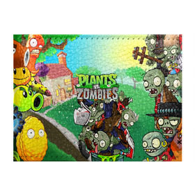 Обложка для студенческого билета с принтом PLANTS VS. ZOMBIES в городе Новоалтайск, натуральная кожа | Размер: 11*8 см; Печать на всей внешней стороне | Тематика изображения на принте: garden warfare | plants | plants vs. zombies | plants vs. zombies: garden warfare | popcap | zombies | кактус | картошка | подсолнух | растения против зомби | сад