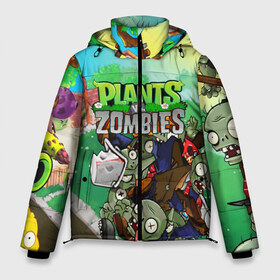 Мужская зимняя куртка 3D с принтом PLANTS VS ZOMBIES в городе Новоалтайск, верх — 100% полиэстер; подкладка — 100% полиэстер; утеплитель — 100% полиэстер | длина ниже бедра, свободный силуэт Оверсайз. Есть воротник-стойка, отстегивающийся капюшон и ветрозащитная планка. 

Боковые карманы с листочкой на кнопках и внутренний карман на молнии. | garden warfare | plants | plants vs. zombies | plants vs. zombies: garden warfare | popcap | zombies | кактус | картошка | подсолнух | растения против зомби | сад