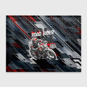 Обложка для студенческого билета с принтом Road Rider Мотоциклист в городе Новоалтайск, натуральная кожа | Размер: 11*8 см; Печать на всей внешней стороне | moto | motobike | road rider | гонка | гонщик | мото | мотоцикл | мотоциклист